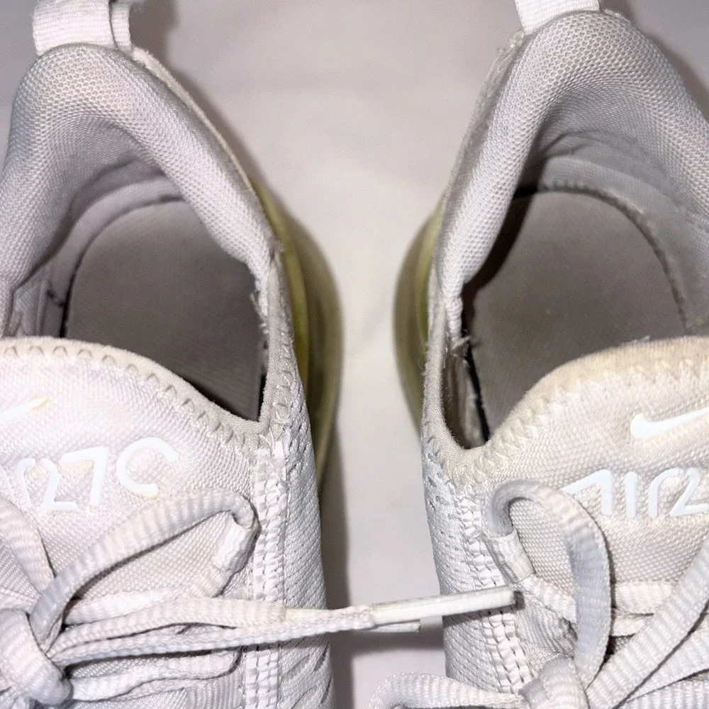 Nike Air Max‎ 270 Triple White Kids 5.5Y Womens 7 Sneakers 943345-103